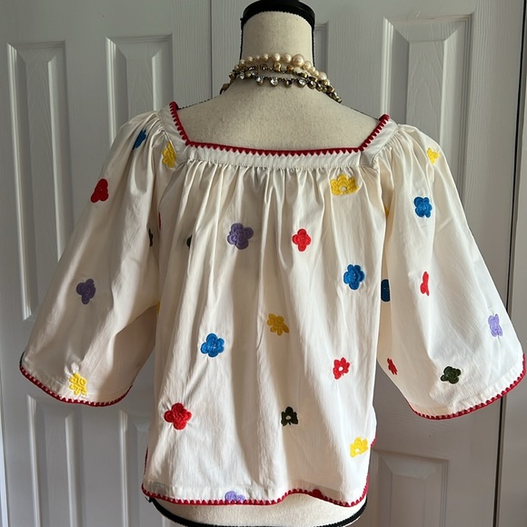 Caroline Constas Embroidered trim and floral motif Top - Picture 15 of 16